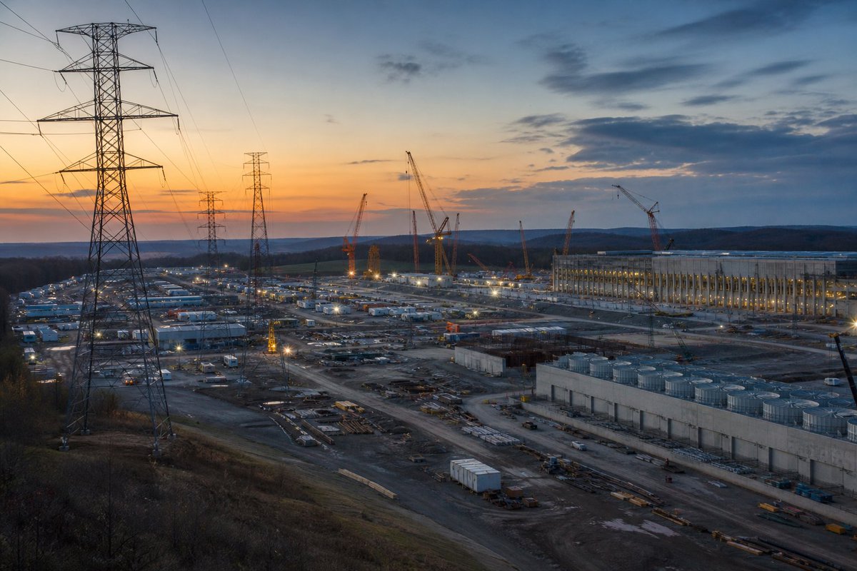 GregTomaselli's tweet photo. The AI race is also a power race.

Nvidia is putting $1.5 billion into SB Energy today to lock up to 8 gigawatts of compute in Ohio, on the old Portsmouth site. OpenAI is the tenant. SoftBank is in the stack. 10 GW of new generation, that’s $4.2 billion into the grid.

That is not a software announcement. That is steel, turbines, transmission, and paychecks.

When I was in Texas recently, I saw so many industrial plants going up. Construction sites everywhere. Cranes on the horizon. Same pattern. The counties that can deliver power and execution are going to pull the talent, the tax base, and the next decade of growth.

You don't win this with slides. You win it by building.

We have no choice but to engineer our way through this. Power is the bottleneck. Execution is the MOAT.

We have to compete with China, we should expend our focus on this!

Build the power. The models will follow.