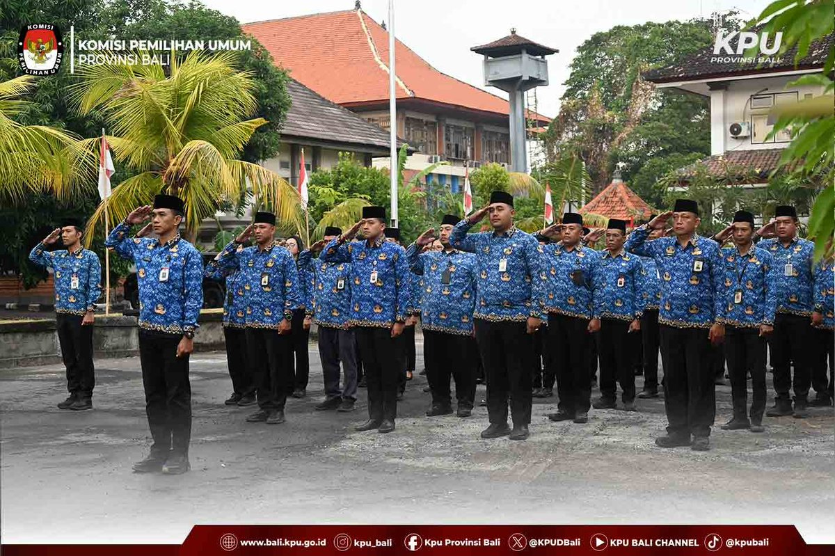 kpu_bali's tweet photo. #temanpemilih - KPU Provinsi Bali melaksanakan Upacara Peringatan Hari Ulang Tahun (HUT) Ke-81 Kemerdekaan Republik Indonesia, Senin (17/8/2026). 

#kpumelayani #kpubali @KPU_ID https://t.co/Oc5DYfIwv3