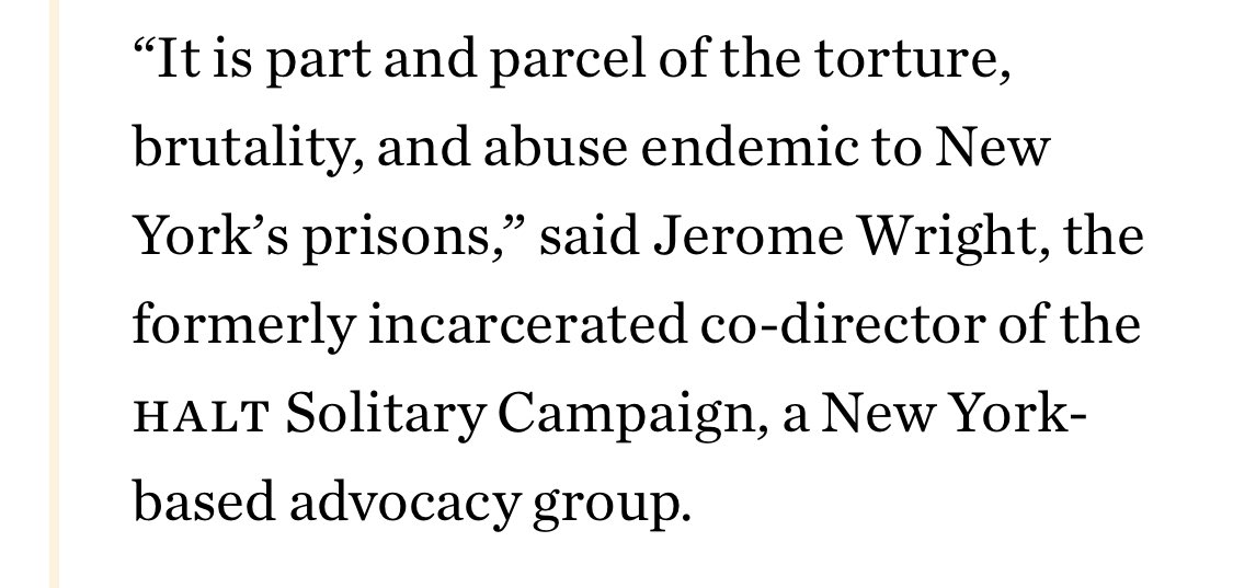 NYCAIC's tweet photo. NEW: NYS Focus reports on “special watch” torture cells in New York State prisons. These cells are extremely dangerous and the way NYSDOCCS uses them flagrantly violates the HALT Solitary Law. 

It’s long past time to fully implement the HALT Law and end this torture. https://t.co/xCKguOi9tQ