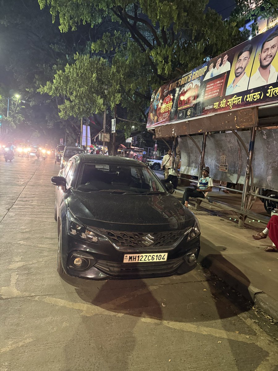 vrjathar's tweet photo. @PuneCityTraffic @CPPuneCity

Pl take action on mentioned black baleno MH12ZC6104..as Car parked on road in front of PMPL bus stop..causing traffic @ peak timing on Bibwewadi main rd

Car Number- MH12ZC6104
Location -Bibawewadi Pune
(Nr Chitamani hospital)
Time - 7.40pm- 17.08.26 https://t.co/717bSIZVmi