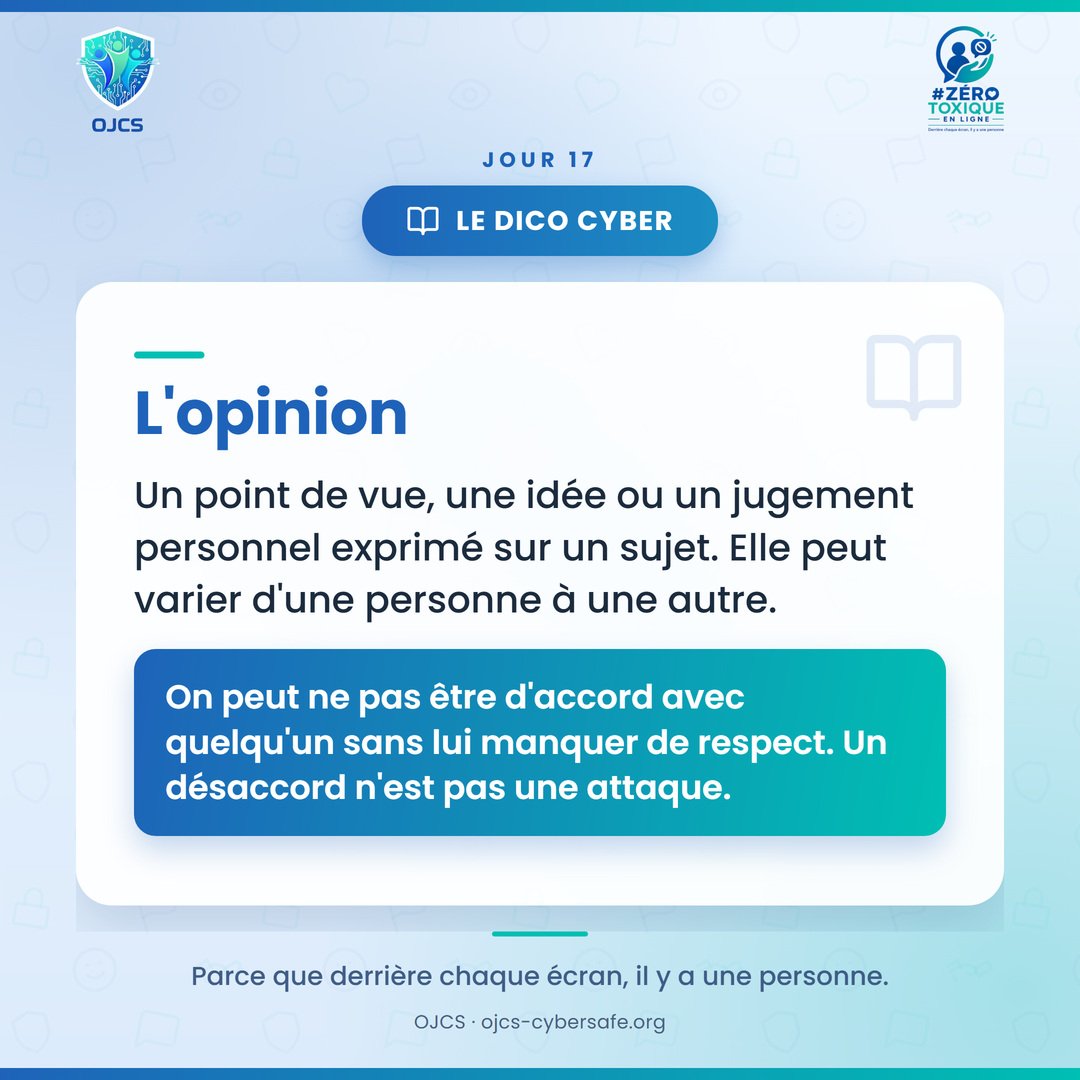 desirr_k's tweet photo. Une opinion est un point de vue, pas une vérité.

Chacun a le droit d'exprimer la sienne. Personne n'a le droit d'insulter ou d'attaquer une personne au lieu de discuter de ses idées.

Un désaccord n'est pas une attaque.

#ZéroToxiqueEnLigne #Opinion https://t.co/pqrQdgcZRE