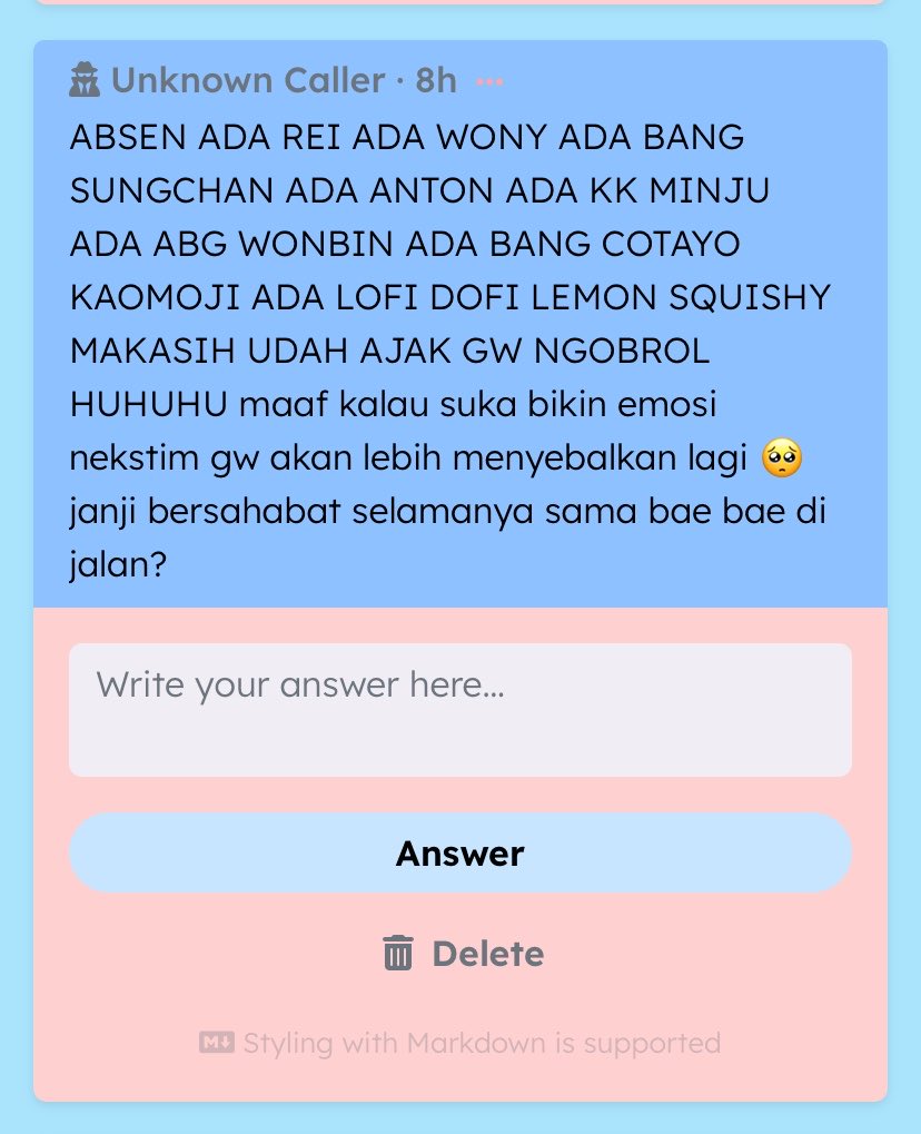 HeartyDofi's tweet photo. Absen ada @LoveableSULLY @LoveableREI @LoveableWONY @LoveableJSC @LoveableANTON @LoveableWONBIN @LoveableMinju @LoveableOSAKI @HeartyLofi @LoveableWOONHAK @LoveableMJH https://t.co/76o8bSIFlP