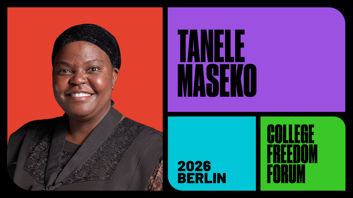 HRF's tweet photo. The College Freedom Forum (CFF) will be in Berlin on Friday, Sept. 25!

Swazi human rights activist @tanele_maseko joins us to share how she has continued the fight courageously for democracy after the assassination of her husband, proving that even in the face of unimaginable loss, the pursuit of freedom endures.