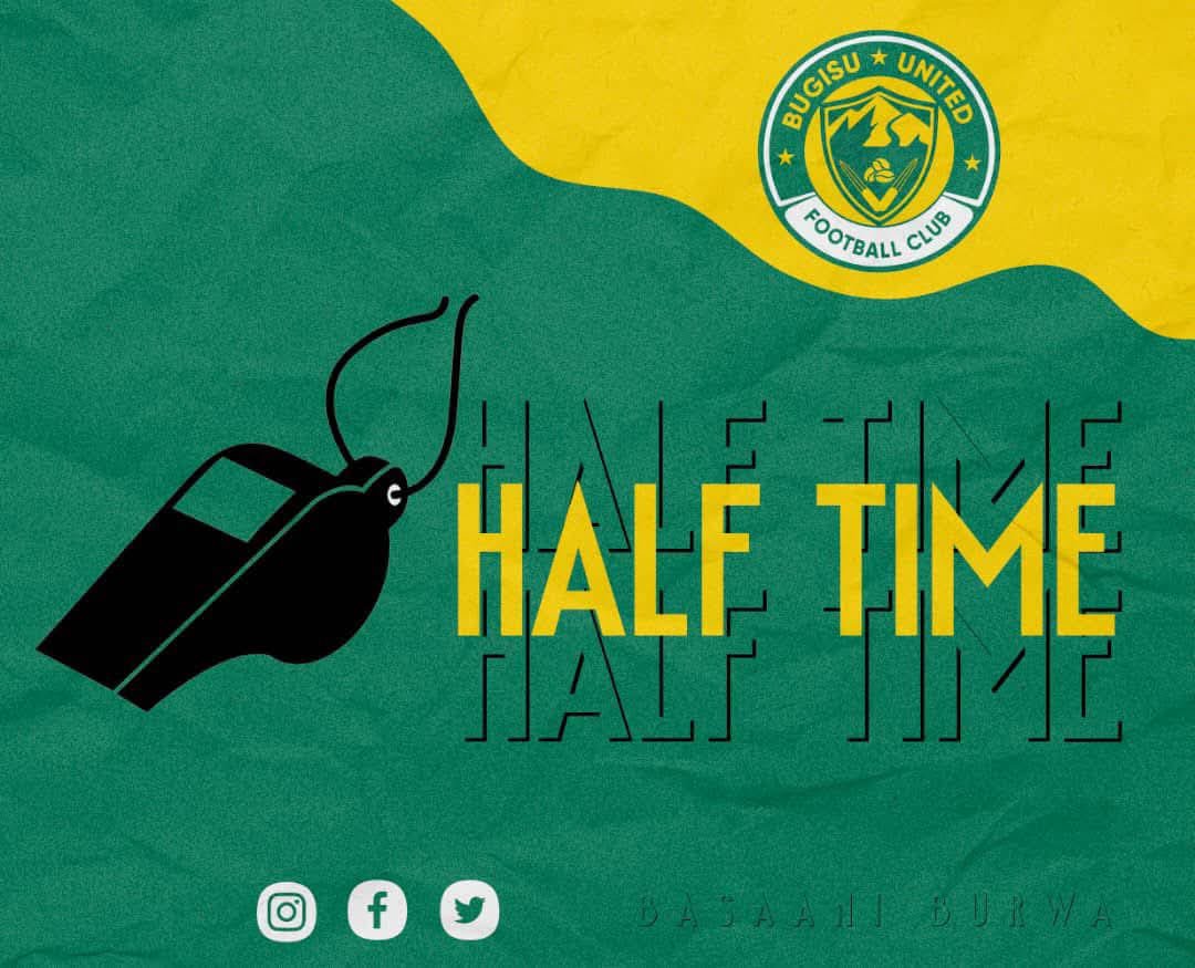 BugisuUnitedFC's tweet photo. Level at the break! 
HT. Amus College FC 1-1 Bugisu United FC.  Ogwel Devis 31' | Watiti Emma 21' 

🏟️Mbale SS Grds 
#BasaaniBurwa 
#MbaleSuper8 https://t.co/aT1FW4mGrN