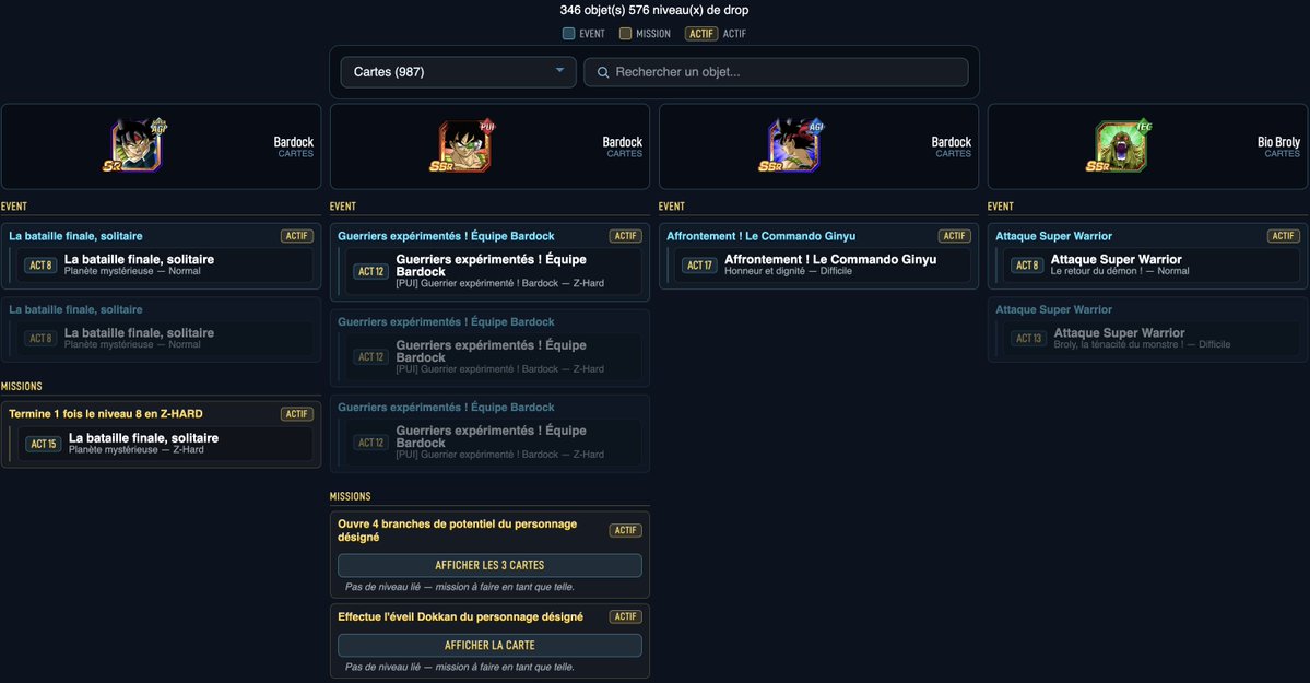 satchfroggy's tweet photo. ✨Lancement du Guide de Farm ✨

➡️ https://t.co/hWUQA5RHRM

Vous pouvez désormais trouver rapidement où farm n'importe quelle ressource dans Dokkan Battle en passant par cette page !

Le guide indique les niveaux mais aussi les missions où farm les items / cartes

#DokkanBattle https://t.co/kugMxmfMPR