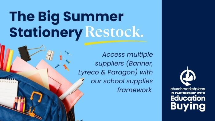 YourCMP's tweet photo. There is still time to complete your big summer stationery restock before the new school year ! Through the CMP EBG School Supplies framework, you can easily request quotes or direct award. Explore the School Supplies framework here: https://t.co/JOIQjMaA23 https://t.co/BAOAOJIJ3u