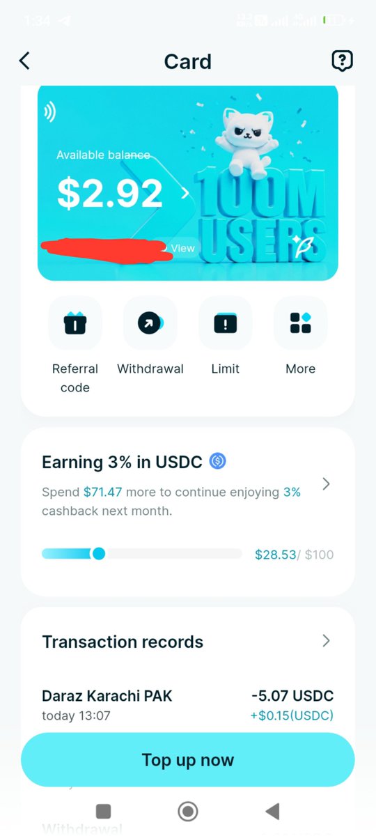 Muzamil130's tweet photo. Spent 1,383 PKR on Daraz using my Bitget Wallet Card 💳🔥

And guess what? 3% Cashback = 0.1521 USDC 💰

Real payment. Real cashback. 🚀 
@BitgetWalletPK
@BitgetWallet
#BitgetWallet
 #AzadiSpendAndEarn  #Assestback https://t.co/xZuepQwQI9