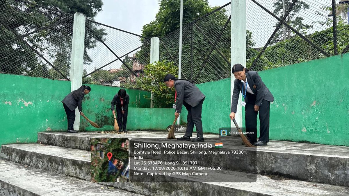 NSS_SCC_Unit's tweet photo. As part of the #harghartiranga campaign,  SCC NSS Unit organised a cleaning drive  in the campus, promoting unity and civic duty. Date: 17th Aug 2026
@nss_rdguwahati @_NSSIndia @CellNehu https://t.co/xpgt5tgho2