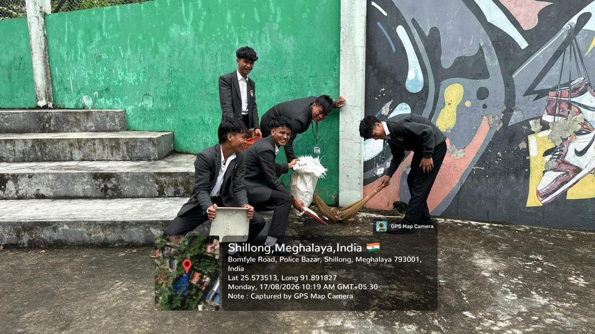 NSS_SCC_Unit's tweet photo. As part of the #harghartiranga campaign,  SCC NSS Unit organised a cleaning drive  in the campus, promoting unity and civic duty. Date: 17th Aug 2026
@nss_rdguwahati @_NSSIndia @CellNehu https://t.co/xpgt5tgho2
