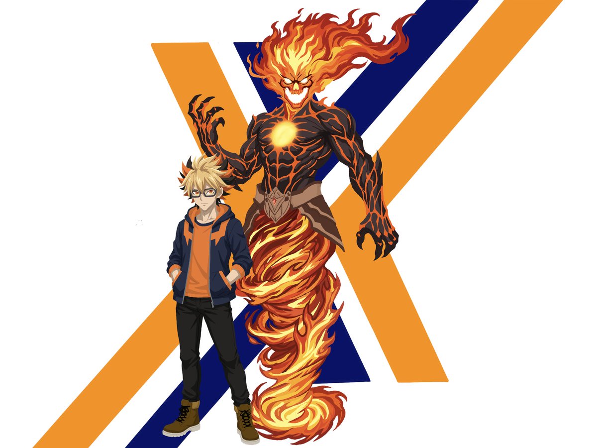 X_BladerK's tweet photo. Commission for @BeyMaster1616 - Koda Sato &amp; Wildfire

#beyblade #beybladex #bladerk #fyp https://t.co/gS3xF0MsrJ