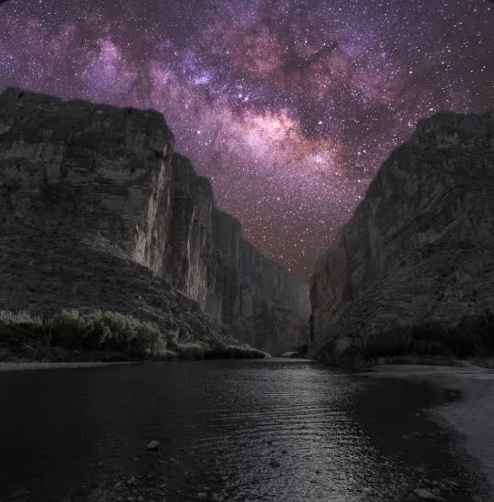 StoriesBySammi's tweet photo. Big Bend has the darkest measured night sky in the entire lower 48.

The kind of dark you can't get back once you start cutting roads and putting up lights. 

I’m sure you saw that contractors started clearing land near Santa Elena Canyon this weekend. Mariscal Mountain is next.

Willow and mesquite trees that stood for generations, gone. Habitat for the yellow-billed cuckoo, a threatened species, gone with them.

Reports on the ground say pottery shards were found during construction this weekend. They say the National Park Service hasn't been allowed to inspect the site.

No archaeological survey was done before this started. DHS has waived dozens of environmental and historic protection laws to fast-track this project. Big Bend holds an estimated 26,000 archaeological sites, most never surveyed. Nobody knows what's underneath those roads until it's already gone.

Contractors have drilled water wells across the region to support this construction. The Rio Grande, the park's only real water source, is already stretched thin by drought. NPS itself says the river is "hanging only by a thread."

Here's who's cashing in. DHS waived the rules that normally make companies compete for these contracts. Almost $14 billion in new Texas wall contracts went out. Nearly three quarters of it went to just two companies.

Barnard Construction. Fisher Sand & Gravel.

Barnard's chairman personally donated $1 million to Trump's campaign fund in 2024. His company has pulled in $5.6 billion in border contracts since, nearly $2 billion for Big Bend alone.

Fisher Sand & Gravel is run by Tommy Fisher, a longtime Trump ally and GOP donor. His company has landed over $2 billion in border wall contracts. He was also tied to the "We Build the Wall" scheme, whose leaders, including Steve Bannon, were later convicted of fraud.

The crew bulldozing Santa Elena Canyon this weekend, Southwest Valley Constructors, got their $1.7 billion contract through that same no-bid process.

DHS isn't answering for any of it, and it's waiving every law in the book to keep building. Abbott is the one staying silent while bipartisan Texas lawmakers from his own party beg him to intervene.

And they're doing this to stop crossings that barely happen. Big Bend logged 9,624 encounters over the last three fiscal years. One single sector on our northern border with Canada, Swanton, logged more than double that. 

$1.7 billion, to stop something that happens this rarely.

The mountains and canyons already are the biggest deterrent. 
They're already the wall here.

🦋HumanityUnited #DemsUnited
