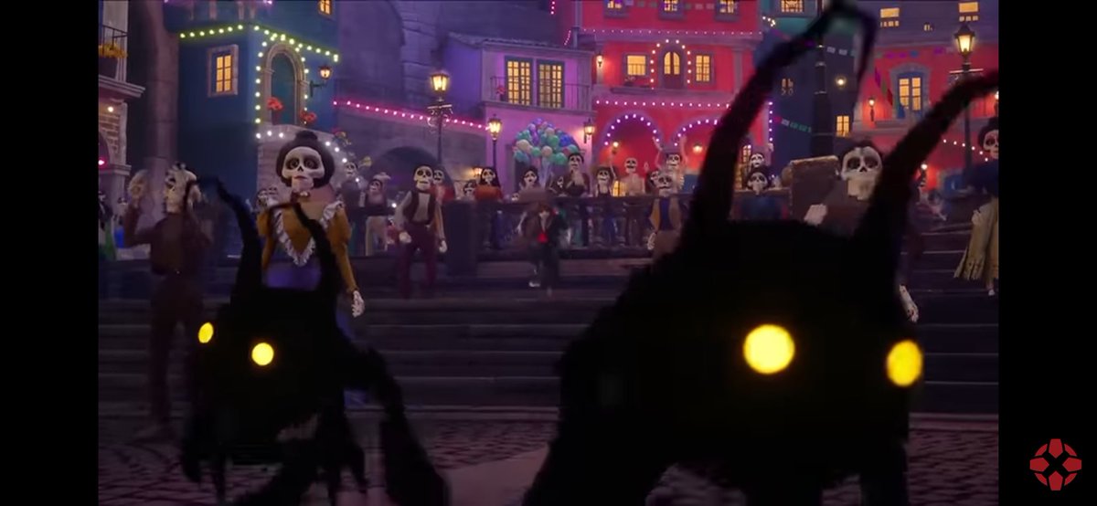 Noir_Lilbomber's tweet photo. One thing me and my friends noticed in the kingdom hearts 4 trailer is that the heartless only appear to react to Miguel and not the other characters. This is in line with the Ansem report from KH1 that stated the heartless only react to LIVING test subjects https://t.co/DQPdlptO2W
