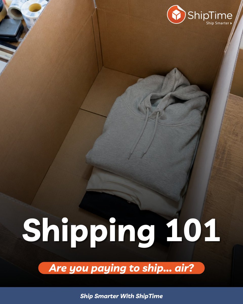 ShipTime's tweet photo. Shipping 101, but make it actually useful📦

Did you know that giant box might be costing you extra just to ship… air? 💨 Or that the cheapest shipping option isn’t always the smartest one?

https://t.co/d4JMrvjeHH https://t.co/qizwr388EP