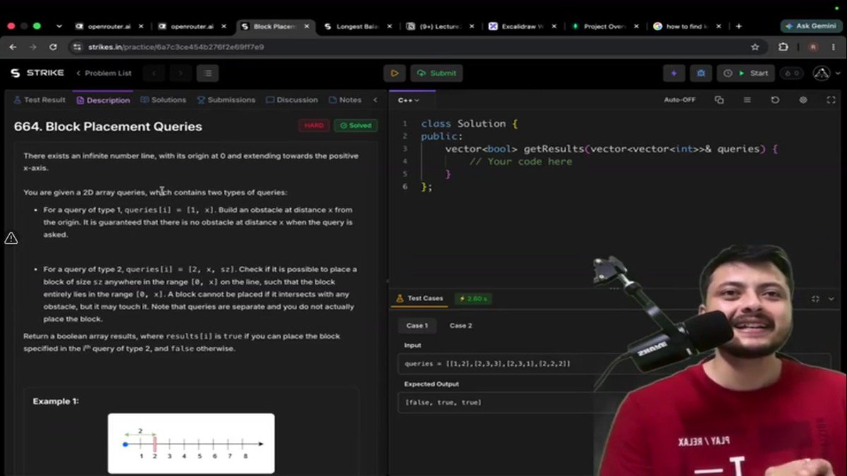 AzadKumar161440's tweet photo. 🚀 Day 28 — Dynamic Programming & Segment Tree
📌 Today’s Focus:
• Block Placement Queries
• Longest Balanced Subarray II
#Day28 #DSA #DynamicProgramming #SegmentTree #LeetCode #CodingJourney #PlacementPreparation #ProblemSolving #CoderArmy #RohitNegi #AdityaTandon #DP30 https://t.co/7x09v4euvS