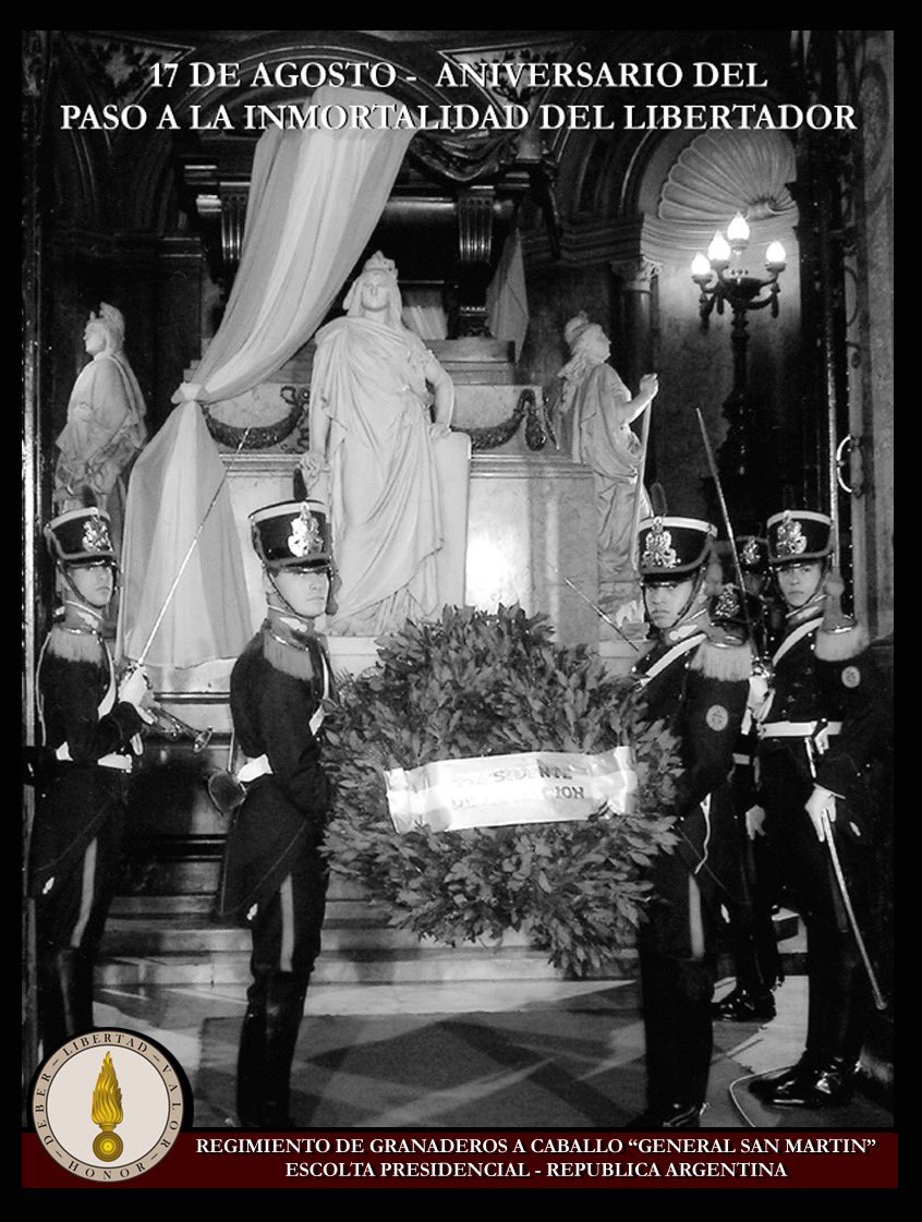 Granaderosarg's tweet photo. ANIVERSARIO DEL PASO A LA INMORTALIDAD DEL LIBERTADOR
El 17 de agosto de 1850 falleció en su residencia de Boulogne Sur-Mer don José Francisco de San Martín, brigadier de la República Argentina, Capitán General de la República de Chile y fundador de la libertad del Perú. https://t.co/ZuLrguPd7E