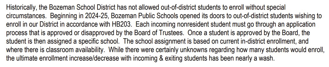 zwinchester5's tweet photo. Bozeman School District started to allow students from outside Bozeman. Who paid the price? Bozeman taxpayers.  How is that even possible?

Because of the increased enrollment, they levied the taxpayers, but the taxpayers didn't know this was for out of city enrollment? I wonder how many of these students were illegals.