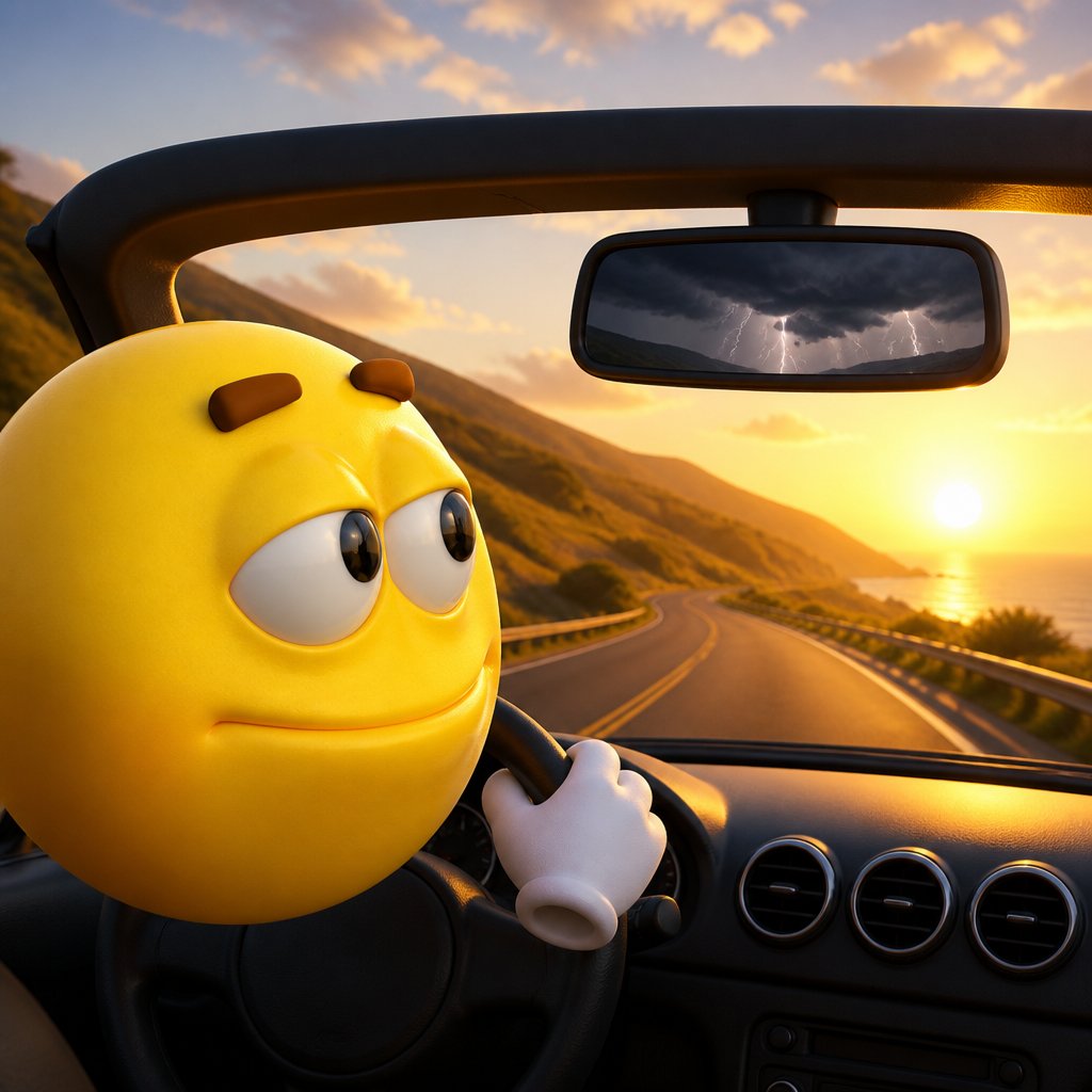 TheRealEmotiGuy's tweet photo. The rear-view mirror is small for a reason. Look back occasionally. Focus forward always.

#EmotiGuy
$Joe on SOL https://t.co/H6tbC30PtW