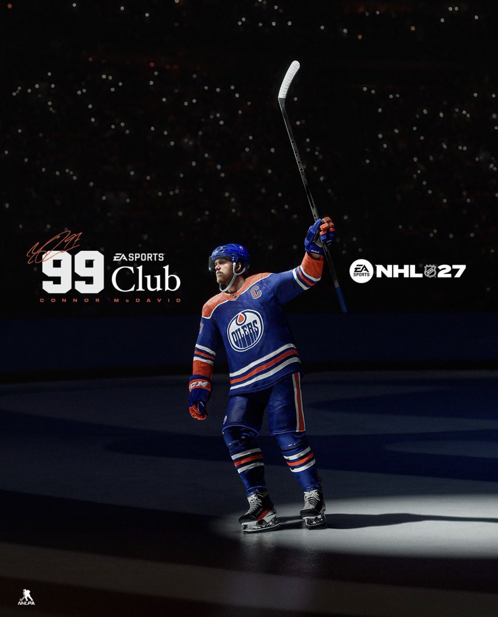 PuckReportNHL's tweet photo. Connor McDavid: 99 overall in EA #NHL27 https://t.co/l1AbnsvMXi