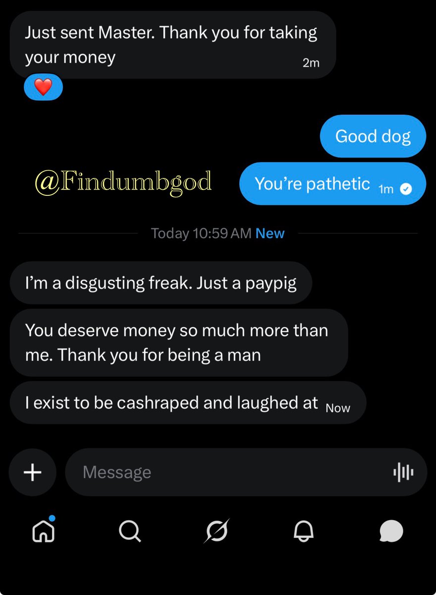 FindumbGod's tweet photo. The bitch has been conquered with a single message from me
#nsfw #nsfwtwt #findom #finsub #alpha #cashslave #paypig #findumb #humiliation #degrading #humanatm #atm #beta #slave #debt #scam https://t.co/tVMSTRrvsv