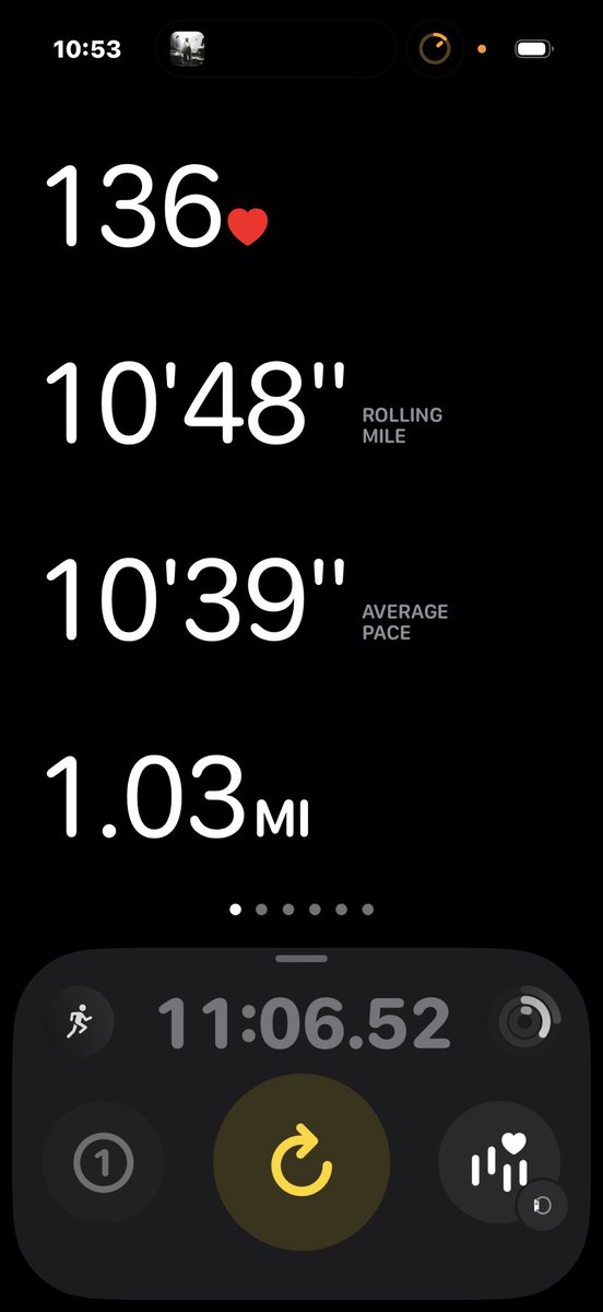 threefivehawk's tweet photo. good mile on the early side https://t.co/sORDtrROXR