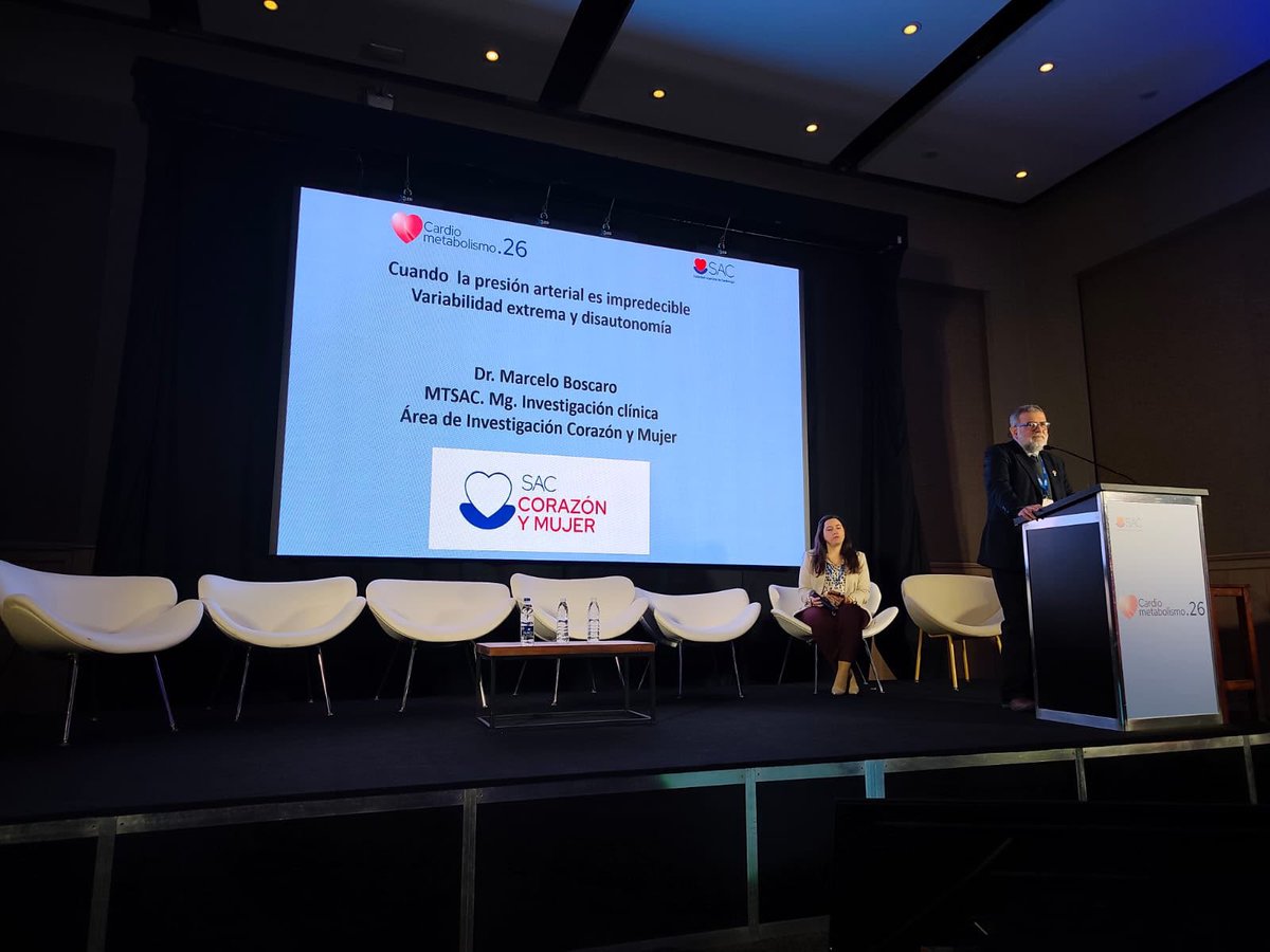 CorazonyMujer's tweet photo. ❤️ El Área Corazón y Mujer presente en Cardiometabolismo.26 – SAC

Charla “Cuando la PA es impredecible: Variabilidad extrema y disautonomía” a cargo del DR. BOSCARÓ, Marcelo. 

Felicitaciones! 🙌🏼 https://t.co/BctKJDbm6O