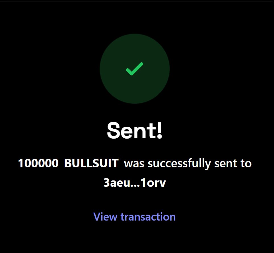 NinjaBullSol's tweet photo. Every wallet gets 200,000 $BULLSUIT 

Just drop your $SOL address

Follow @BullInaSuit &amp; RT PINNED 🔄

800 First 👇⏳

#SolanaAirdrop #Solana https://t.co/Xvz9Ekc4YM