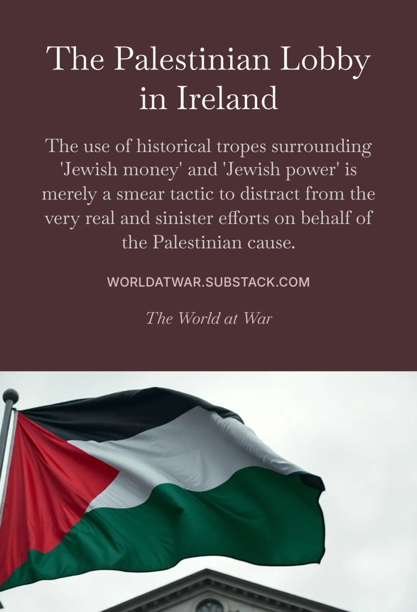 WorldatWarSub's tweet photo. "The Palestinian lobby is far more potent than the Israel lobby has ever been - with a network of NGOs, shadowy figures, dark money &amp; politicians working assiduously to ensure that the Palestinian cause is the issue the West cannot be distracted from."

Latest Substack dropped 📰 https://t.co/gL8xfUeXYn