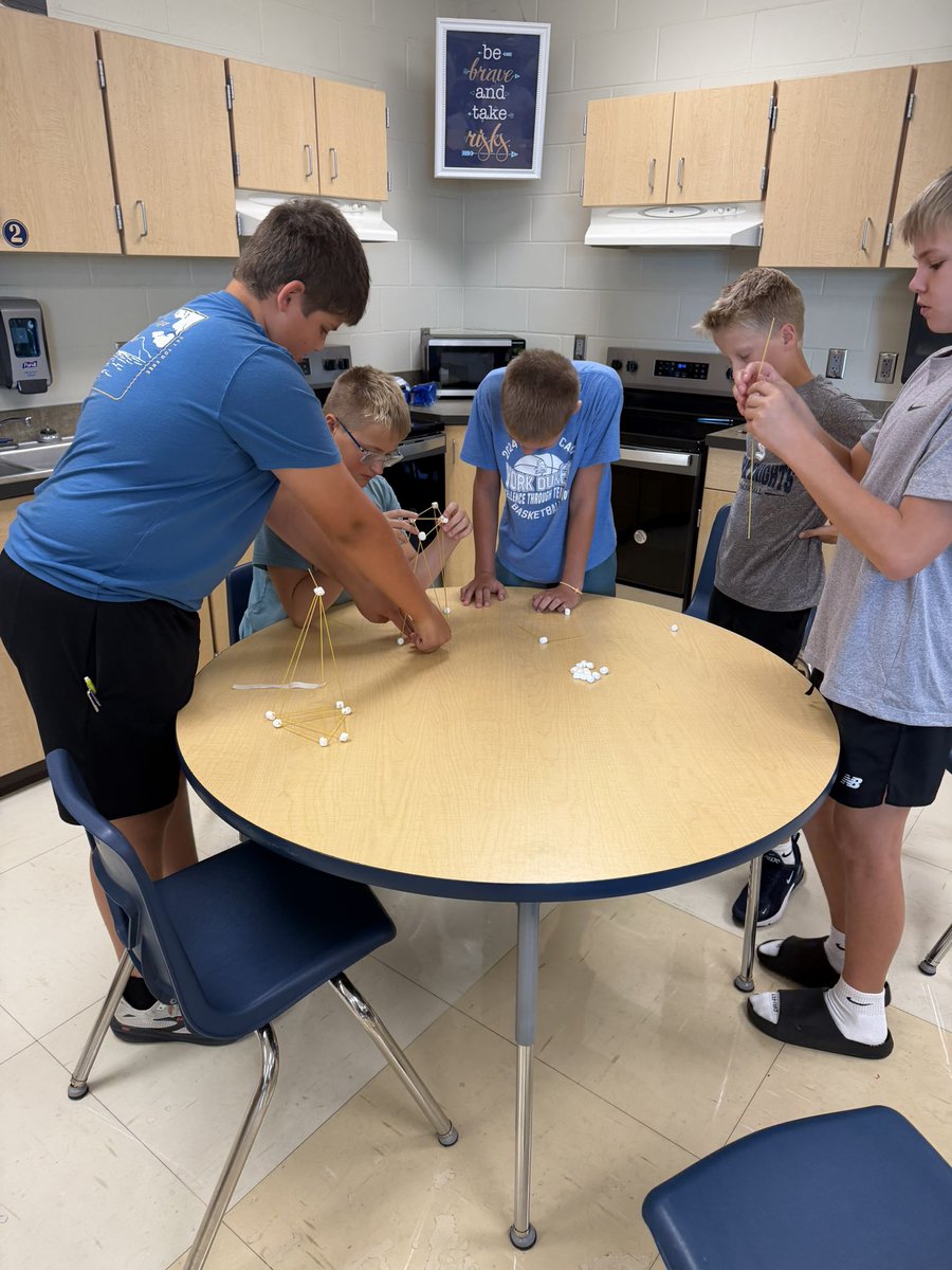 MrsAmberAxline's tweet photo. Team building activities with our 7th grade FCS!! #YorkDukes https://t.co/fTvPrCXccG