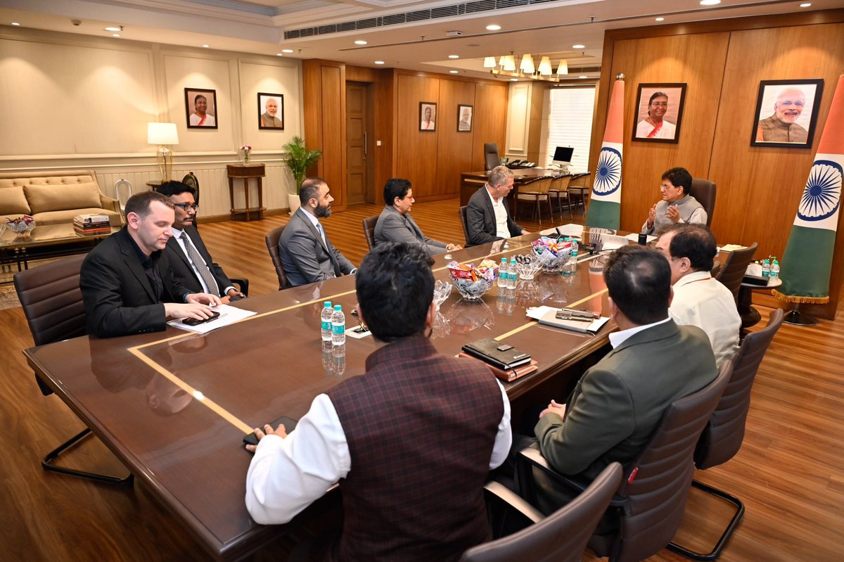 PiyushGoyal's tweet photo. Held a productive meeting with Mr. Nadav Zafrir, CEO @CheckPointSW, and discussed the company’s growing engagement in India, including its R&D expansion and harnessing AI-driven security to protect our digital public infrastructure.

We also explored advancing cooperation in cybersecurity, digital trust and AI-led innovation, while building a resilient digital ecosystem to support India’s technology-driven growth.