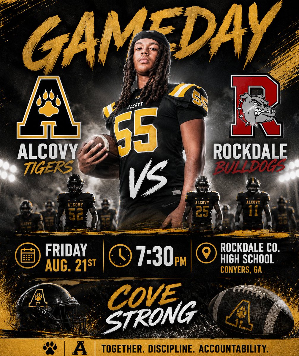 coachnate56's tweet photo. Don't know about you but I'm FIRED UP for game week!  Make plans to come support @AlcovyFootball @Ahs06_tigers this Friday Night as we head on the road week 1 versus Rockdale Co.!  Show up and help us SHOW OUT!  @CoachDixonTyme4 @_EmoryJohnson https://t.co/w1s0nlGNoi
