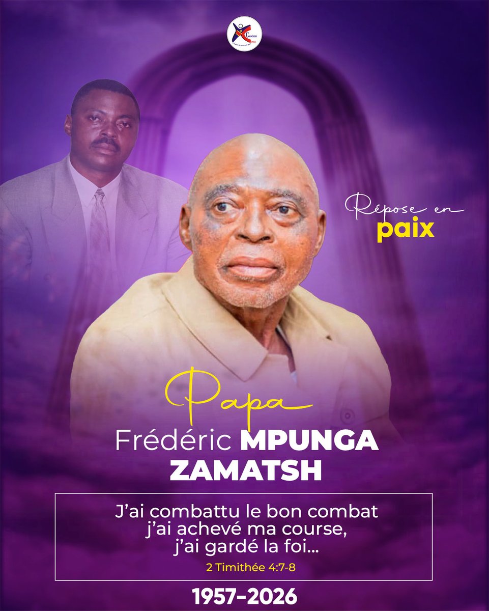 P_Mukendi_Offic's tweet photo. NOTE D’INFORMATION

Page noir. 

C’est avec une profonde tristesse et une vive émotion que nous annonçons le décès de notre très cher géniteur, Papa Frédéric MPUNGA ZAMATSH, survenu ce dimanche 16 août 2026 à 2 heures du matin.

En ces moments particulièrement difficiles et douloureux qui nous frappent, nous adressons nos sincères remerciements, de près ou de loin, à toutes et à tous pour vos messages de soutien, de réconfort et d’encouragement à notre égard.

L’Éternel a donné, l’Éternel a repris.

Que l’âme de notre cher Papa repose en paix.

Prince MUKENDI MPUNGA

#Deuil
#ReposeEnPaix
#PaixÀSonÂme
#NosCondoléances
#Condoléances
#EnMémoire
#ÀJamaisDansNosCœurs
#SouvenirÉternel
#QueDieuConsoleLaFamille
#ForceÀLaFamille
#UnisDansLaDouleur
#Adieu
#ReposeEnPaix 🕊️
#RIP
#VeilléeFunèbre
#kinshasa #banakin #UDPS #udps_info #RDC #Congo #FATSHI #FATSHINUMÉRIQUE #AugustinKabuya #CommunicationUDPS