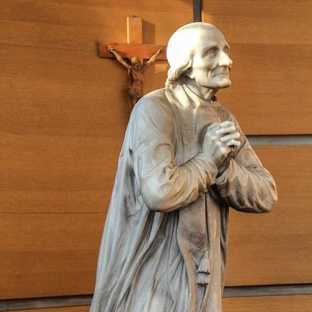 WinckJ69090's tweet photo. "It is not the sinner who comes back to God to ask His pardon,    
but God Himself who runs after the sinner     
and who brings him back to Himself."      

-St. John Vianney https://t.co/8AiBSCciHF