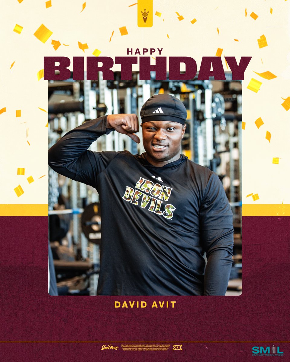 ASUFootball's tweet photo. Happy Birthday David! 🎉

@DavidAvit00 https://t.co/hm0d1I5VQy