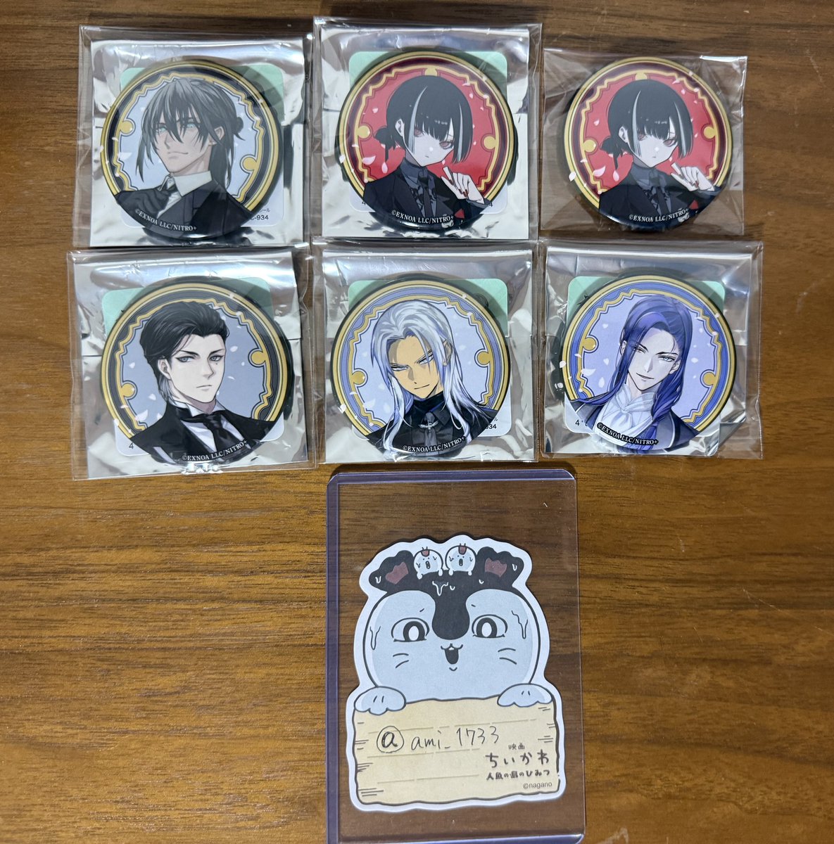 ami_1733's tweet photo. 【交換・譲渡】刀剣乱舞 STORE ストア 祝装 缶バッジ 11弾

譲→ 孫六、京極、稲葉、人間無骨、丙子

求→ 同種 後家 or 定価+送料

郵送にて。
譲渡の場合まとめての方優先。
検索からもよろしくお願いいたします。 https://t.co/zlrLSLfpOw