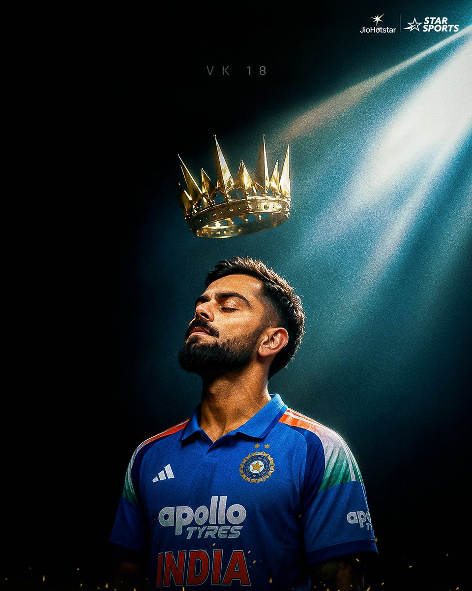 StarSportsIndia's tweet photo. The KING in all his glory! 👑

Want the wallpaper version? Head to the Star Sports Whatsapp Channel now! 📲https://t.co/j4ClHWvuck https://t.co/ScTWRJTHhG