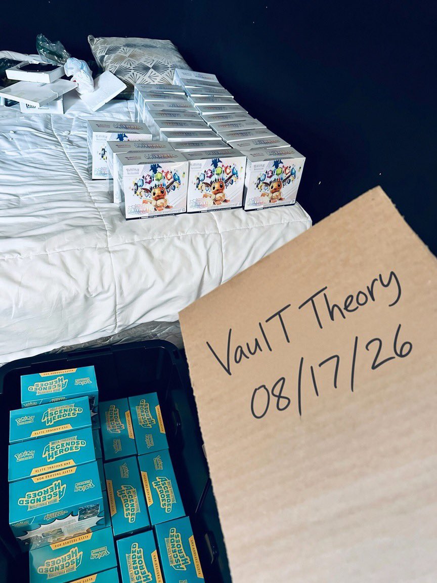 vtheory75's tweet photo. 🚨 STOCK ALERT 🚨

Current sealed inventory on hand.

Ascended Heroes ETBs, Prismatic Evolutions &amp; more 📦

📩 DM for availability.
🌎 Worldwide shipping.

#PokemonTCG #PokemonCards #TCGCommunity https://t.co/2N10fvvwAc