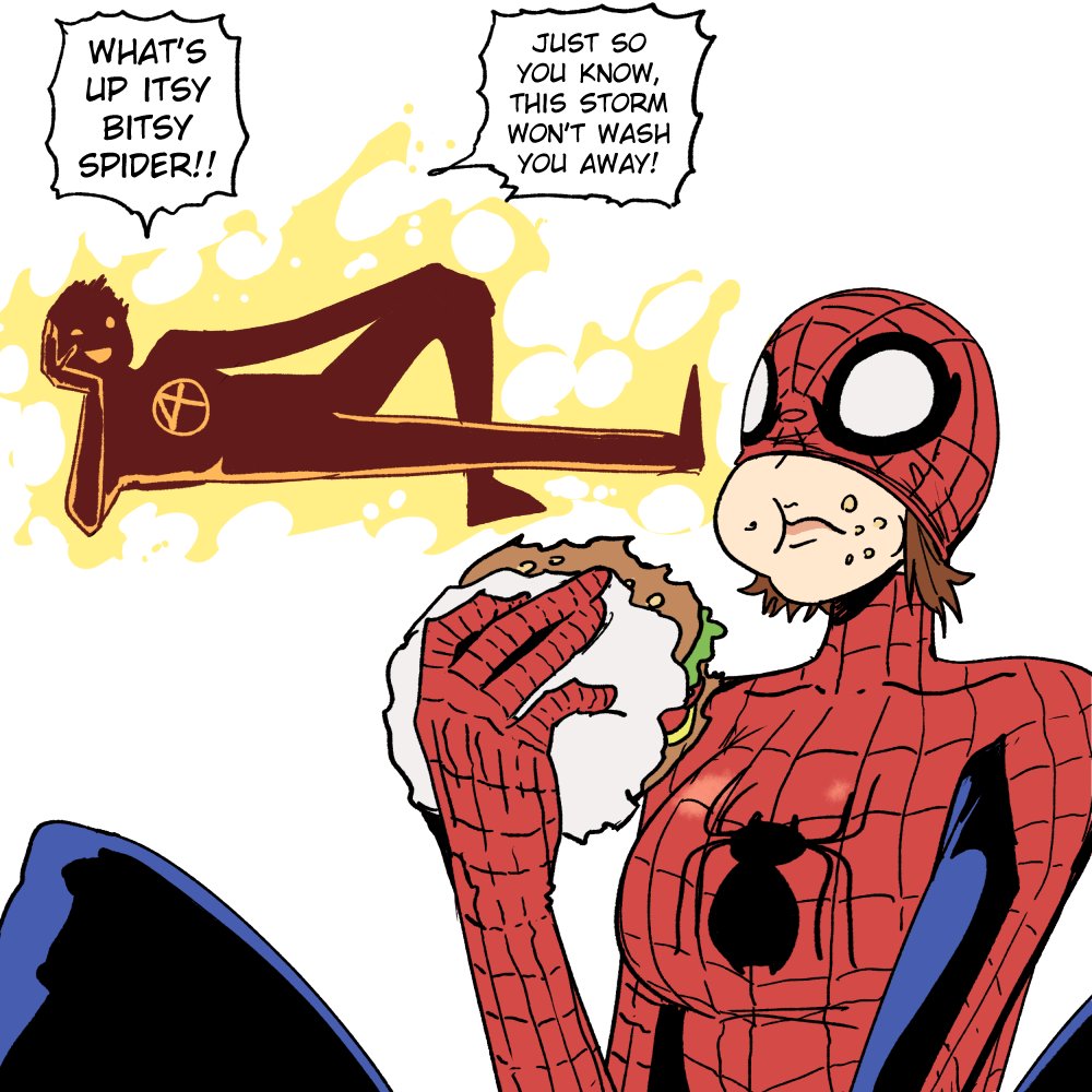 wanderjegson's tweet photo. 0.1 seconds after discovering that Spidey is actually a girl https://t.co/22uRHSQVsf