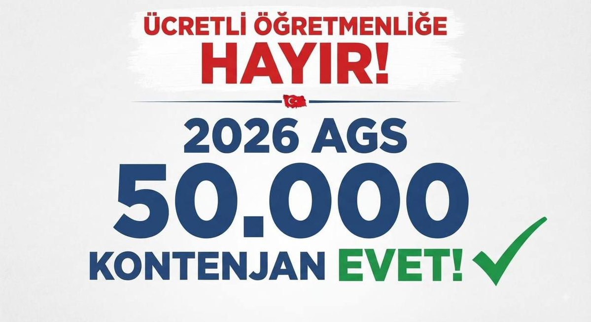 Sedattraum's tweet photo. Sahadaki öğretmen ihtiyacını karşılamak, eğitimde kaliteyi artırmanın en önemli adımıdır. 2026 AGS 50.000 kontenjan olmalıdır. @RTErdogan @Yusuf__Tekin @memetsimsek @oktay_saral @cftcblnt @PrfDrFilizKilic @TalipGeylan06 @edipuzen #AGSÖğretmenleri50bin https://t.co/ixOV4YOfHG