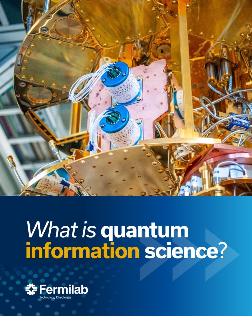 Fermilab's tweet photo. Our scientists tackle problems in physics using fundamental quantum properties. We combine that expertise with information science to acquire, transmit and process information beyond what classical methods alone can achieve.
Learn more at https://t.co/h4kMXD02Z9
#FermilabTech https://t.co/7Dzr0WnzJX