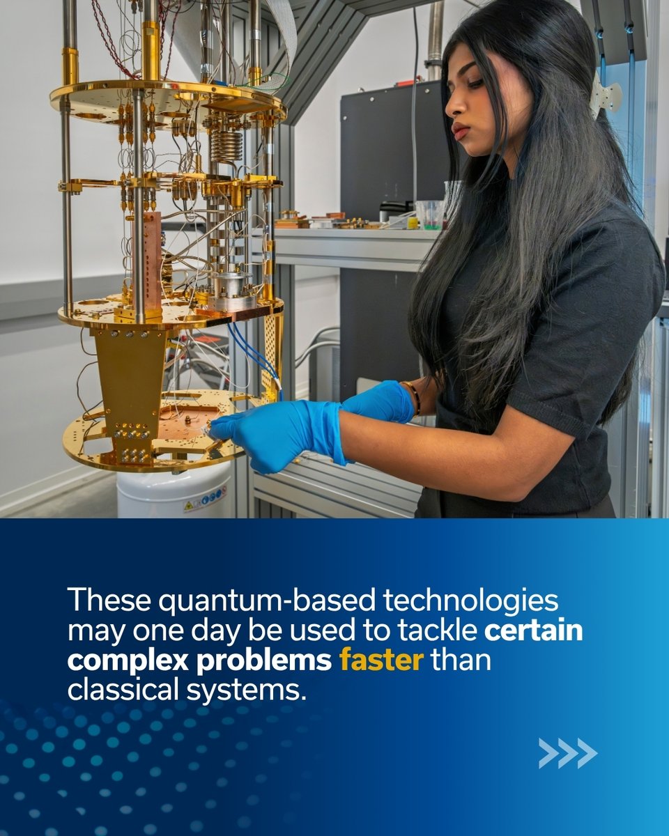 Fermilab's tweet photo. Our scientists tackle problems in physics using fundamental quantum properties. We combine that expertise with information science to acquire, transmit and process information beyond what classical methods alone can achieve.
Learn more at https://t.co/h4kMXD02Z9
#FermilabTech https://t.co/7Dzr0WnzJX