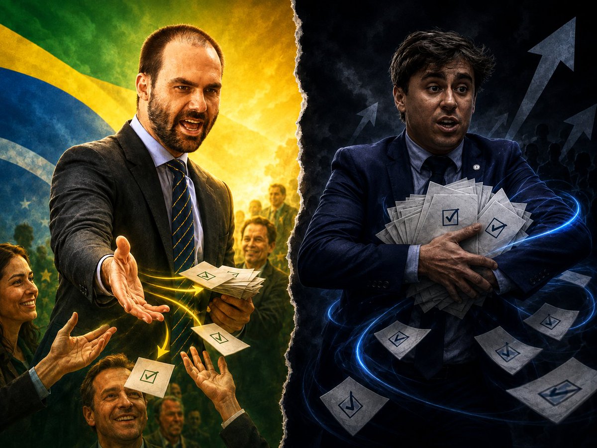 vamosdireita's tweet photo. Remédio amargo do dia:

Quando o @BolsonaroSP bateu o recorde de votos no Brasil com 1.843.735 de votos nas eleições de 2018, Eduardo entendeu que para 2022 poderia dividir esses votos em em mais candidatos, para fazer uma bancada maior. Nas eleições de 2022, foi muito comum ver o Eduardo Bolsonaro pedindo votos para outros deputados federais, o que naturalmente resultou em uma queda de votos obtidos pelo prórpio Eduardo Bolsonaro em relação as eleições de 2018.

Essa atitude do Eduardo foi muito bem vista e elogiada na época. Porém, com o passar dos anos, os canalhas passaram a usar essa queda de votos do Eduardo, que só ocorreu por uma estratégia de campanha, para falar que o paulistano deixou de votar nele por ter sido um parlamentar ruim. Hoje, o Nikolas Ferreira que conseguiu mais de um milhão e meio de votos nas últimas eleições, quer dois milhões nessas eleições. 

(Trecho reservado a teoria: O Nikolas quer sair do PL como recordista de votos e mostrar força e carregar isso para o seu novo partido)

Talvez falte para os Bolsonaros, aí vale para toda a família, realmente centralizar o poder, já que diariamente os canalhas os acusam de agir dessa forma. Eduardo Bolsonaro em sua solidariedade eleitoral, ajudou a eleger o Sabugosa (que nunca havia sido eleito) e em troca ganhou a ingratidão que somente quem foi muito ajudado poderia entregar. A família Bolsonaro fabricou alguns dos políticos de destaque na direita (não é o caso do Sabugosa), Tarcísio de Freitas, Nikolas Ferreira, Ana Campagnolo, Joyce Hasselmann (recordista de votos na época)... o que esse pessoal retribuiu para a família Bolsonaro?

Chegou o momento da família Bolsonaro pensar o bolsonarismo como algo deles e que eles precisam preservar. Esse é um movimento construído literalmente com sangue de um BOLSONARO, Jair Messias Bolsonaro sangrou pelo Brasil. Não dá pra entregar isso de mãos beijadas para vagabundos, somente para não ficar com fama de centralizador.