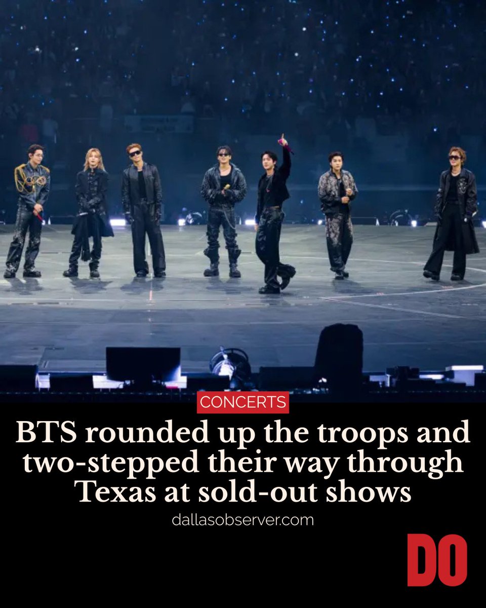 dallas_observer's tweet photo. Before this weekend, the BTS ARMY was waiting eight long years for the K-pop boy band to return. They came, they saw and they conquered the hearts of North Texans.

🔗 https://t.co/R2gbBtVy3O https://t.co/yFvelPSDoN