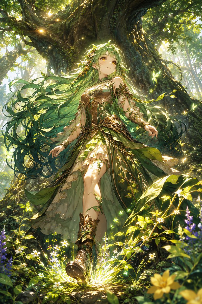 syotaro_hobby's tweet photo. 【甲（こう・きのえ）】
草木の種子が硬い殻に覆われ、内側から芽が吹き出そうと耐え忍んでいる状態を表し
物事の始まりや、まっすぐ力強く成長する「大樹」のイメージ

＃十干　＃AIイラスト　＃ファンタジー https://t.co/T0em49V1mR