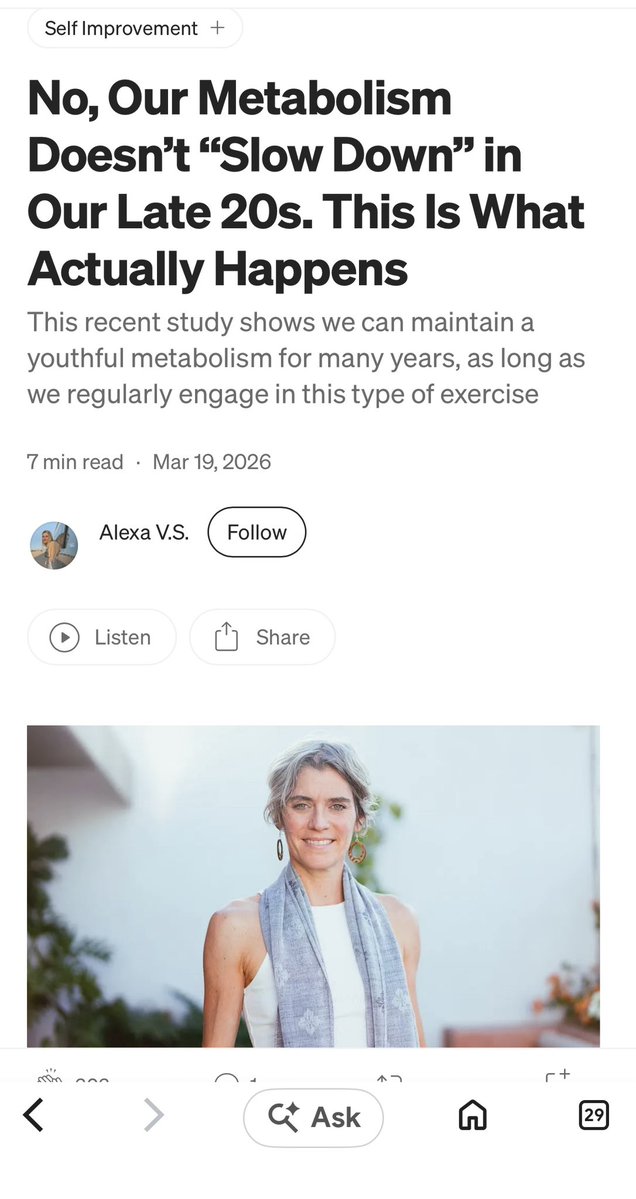 watisthereason's tweet photo. @goodneedsss @malwaves @4catzinthisb @ddvvv35 We can both pull up articles it’s not that hard . All yours does is say why it slows down. Again not being active  but eating more like most mid 20+s do is why one would think metabolism slows down for everyone at a certain age https://t.co/om80hzuybt