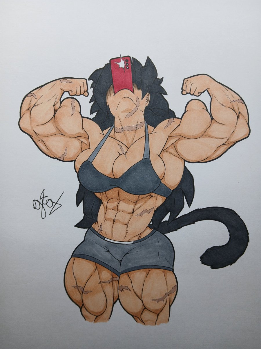 WolphoxArg's tweet photo. [C] Shamarah sure knows how to FLEX her saiyan genes on the mirror and the media 👀

For @FusedZamasu3, thank you!! https://t.co/mry1UD8VCq