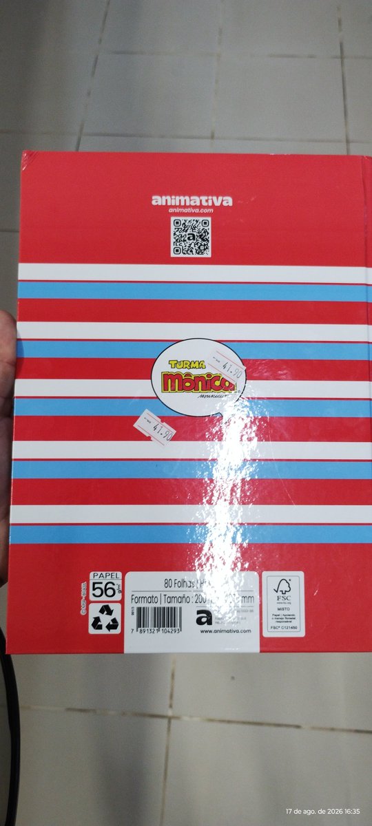 texugofalante's tweet photo. Vocês que hoje têm filhos se preparem. Antes não era esse valor.
Fui comprar cadernos para uma menina de 6 anos e olha o valor desse caderno brochura de 80 folhas.
R$ 41,90. Será que é só porque é da turma da Mônica?
#MaterialEscolar #TurmadaMonica https://t.co/rcc1wcRXXI