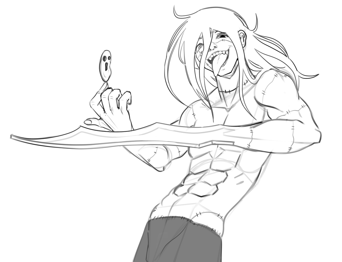 RubGamesYT's tweet photo. Mahito doodle (WIP) https://t.co/b9mLvHWjts