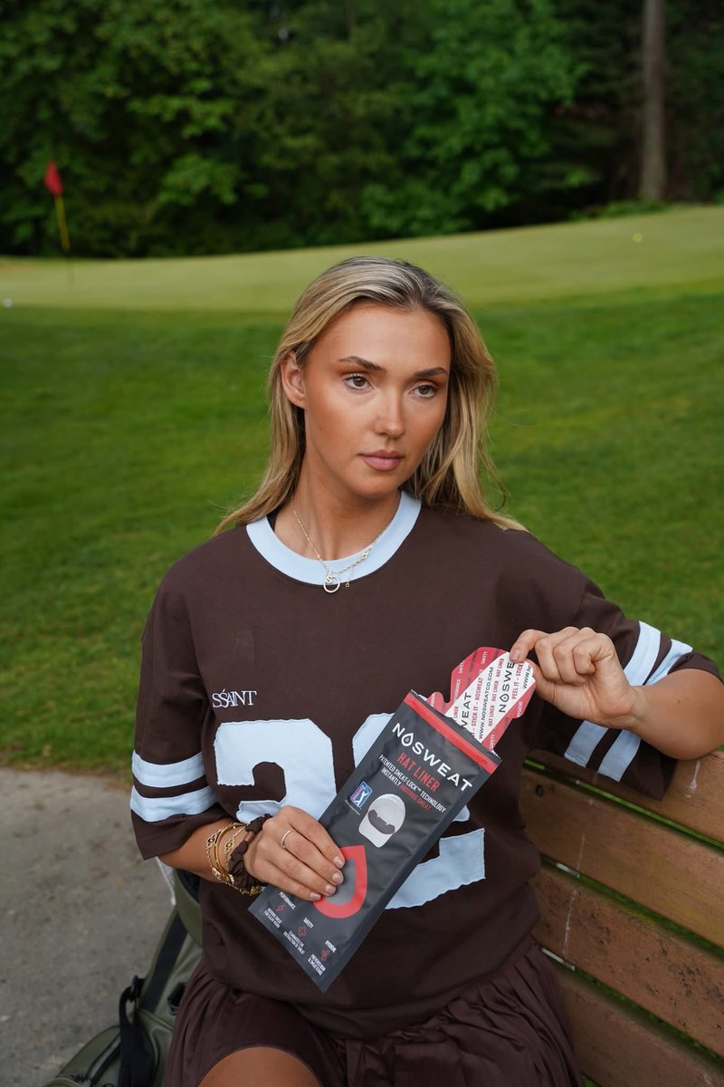 NoSweatCo's tweet photo. Trusted by golfers who know what it takes to perform. ⛳️
Sara Winters trusts NoSweat to help keep sweat out of her game. From the first tee to the final hole, stay focused and stay dry.
#NoSweat #Golf #GolfLife #StayDry #GolfInfluencer
Shop now: https://t.co/bphtQafeRC https://t.co/PsQUQhTjC6