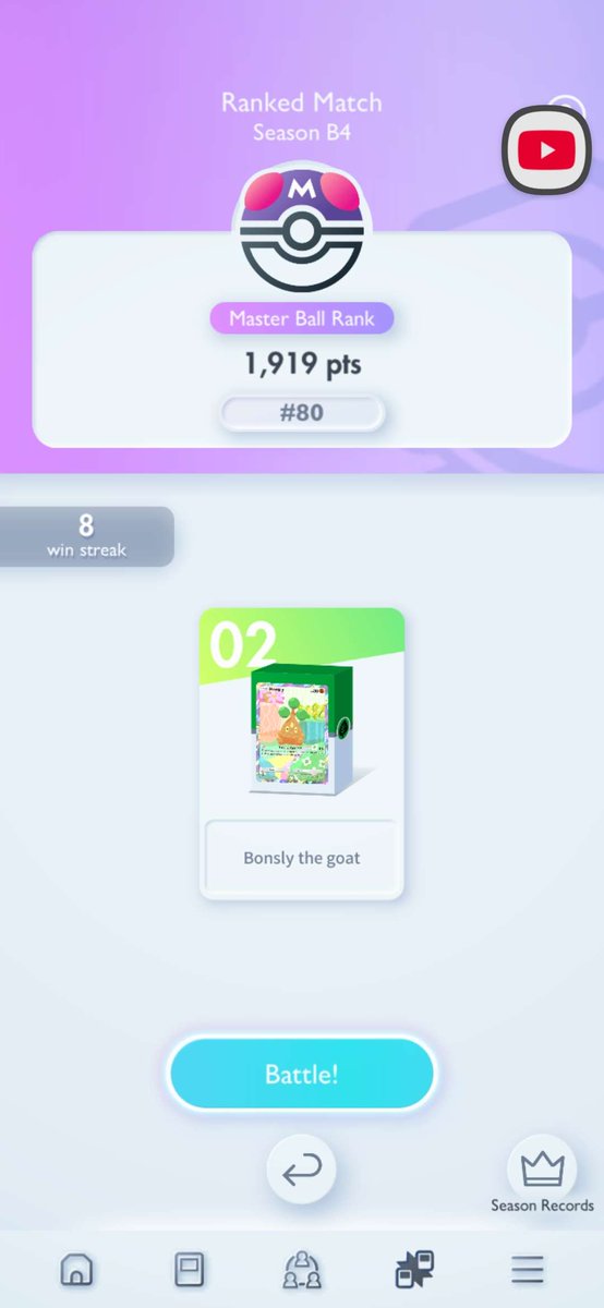 EternalNostalgi's tweet photo. I started playing the game again with how fun this meta has been!

It was a slow season initially but i stopped playing venusaur and magcargo and streaked 600+ points in less than a day to hit top 100 again https://t.co/D4Zj28u7X3