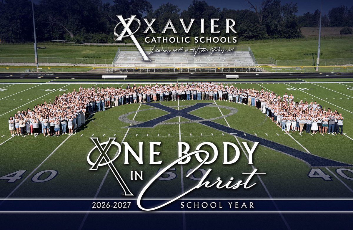 Xavier_Catholic's tweet photo. Our teachers and staff are ready to welcome our students back to school for the 2026-2027 school year! #WeAreXavier #OneBodyInChrist #BeXceptional @XavierSaints https://t.co/tSjS1olbZX